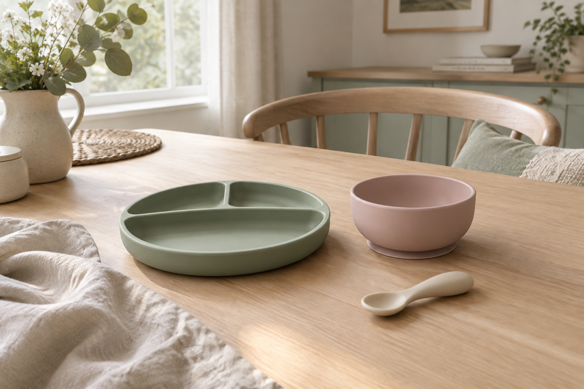 Pastel baby dinnerware hero