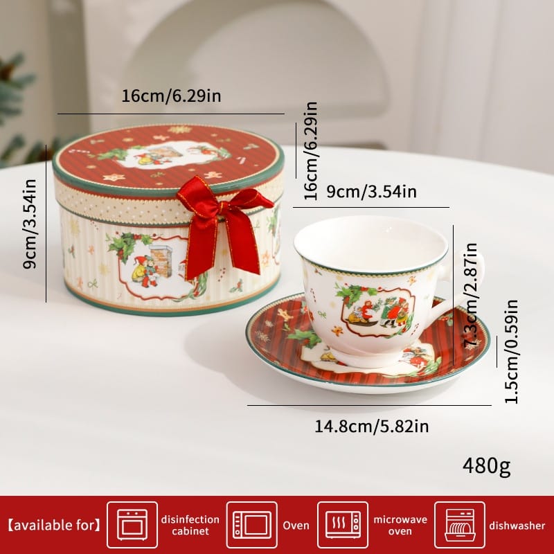 Christmas Elegant Ceramic Tableware Set - Bowl PlateSimple Luxury Style Dinnerware Gift Set