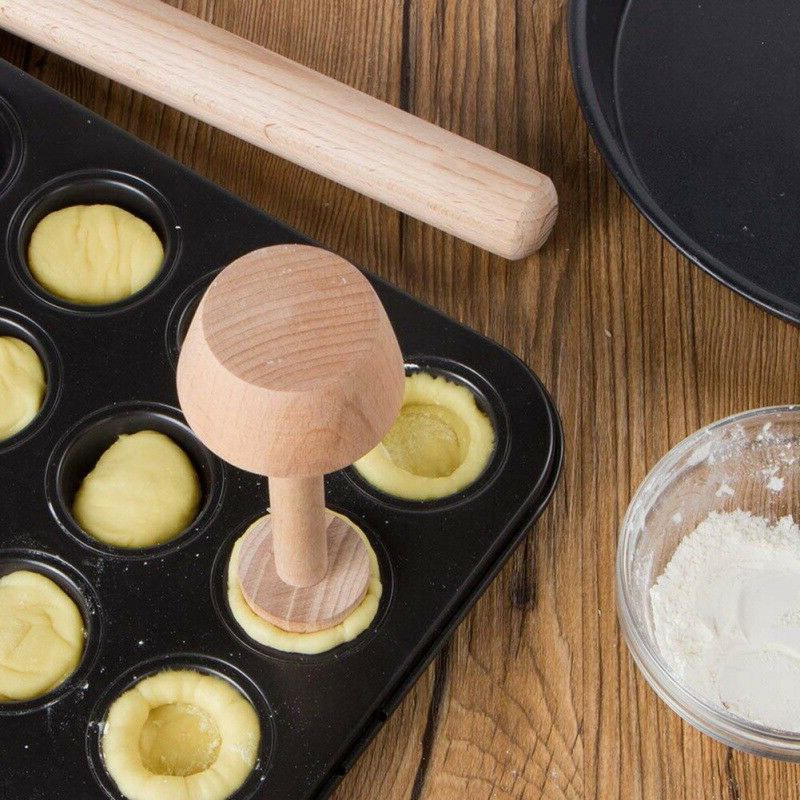 Instant Tart and Pie Molder Wood Double Side Wooden Pastry Kitchen Tools eprolo