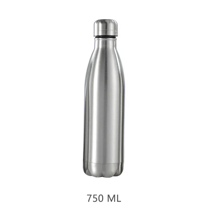 Stainless Steel Water Bottle 1 Liter Free Shipping Items, Drink Bottle for Sport Travel Cups, 500 750 1000ml Water Bottles Kitchen Essentials