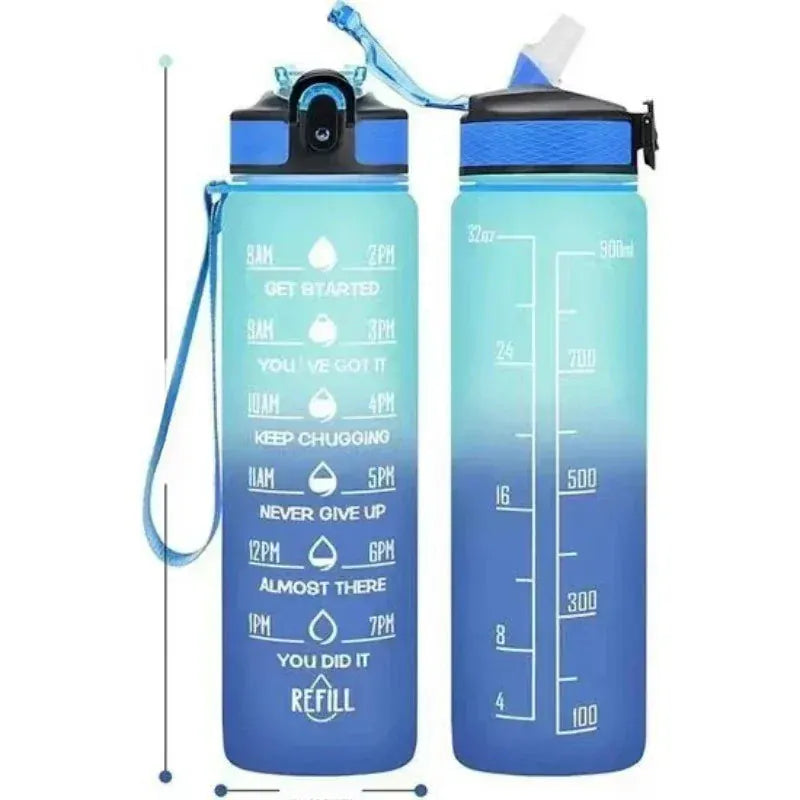 1L Water Bottle Portable Sport Water Bottle Pretty Drink Bottle Leakproof Gym Water Bottle for Outdoor Travel Fitness Cycling Kitchen Essentials