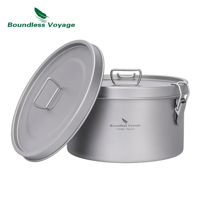 Boundless Voyage Titanium Dinner Box Multi-Functional Food Storage Container with 2 Lids for Picnic, Travel, School Lunch Box