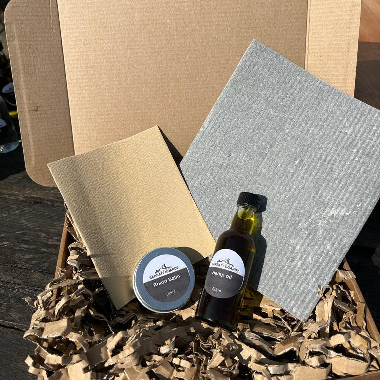 Barratt Boards complete board care box Barratt Boards - Cornish chopping boards designed for chefs