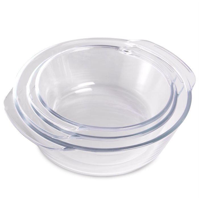 Glass Cooking Dishes - Set of 3 | M&W