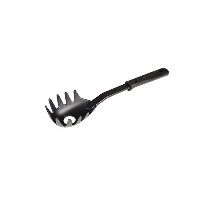 High-Heat Nylon Pasta Fork, 28.9 cm, Black