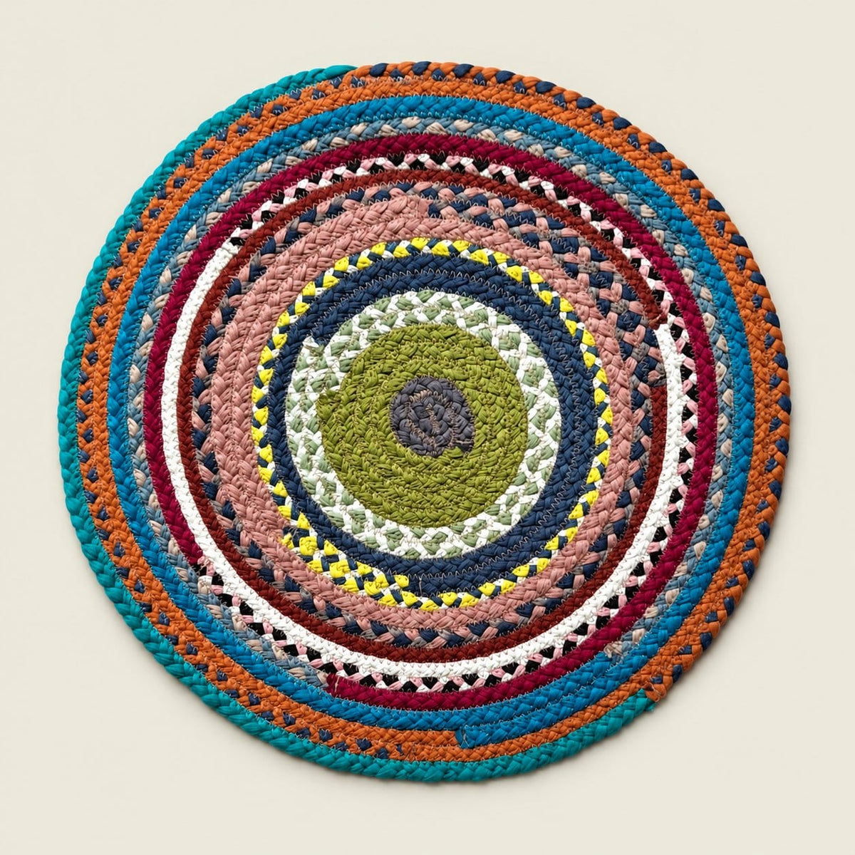 Handwoven Cotton Round Placemats | Made in Portugal