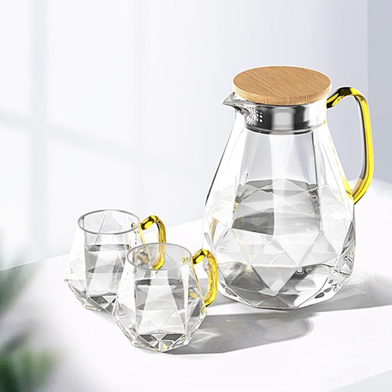 1.8 Litre Capacity Heat Resistant Glass Pitcher Kitchen Essentials