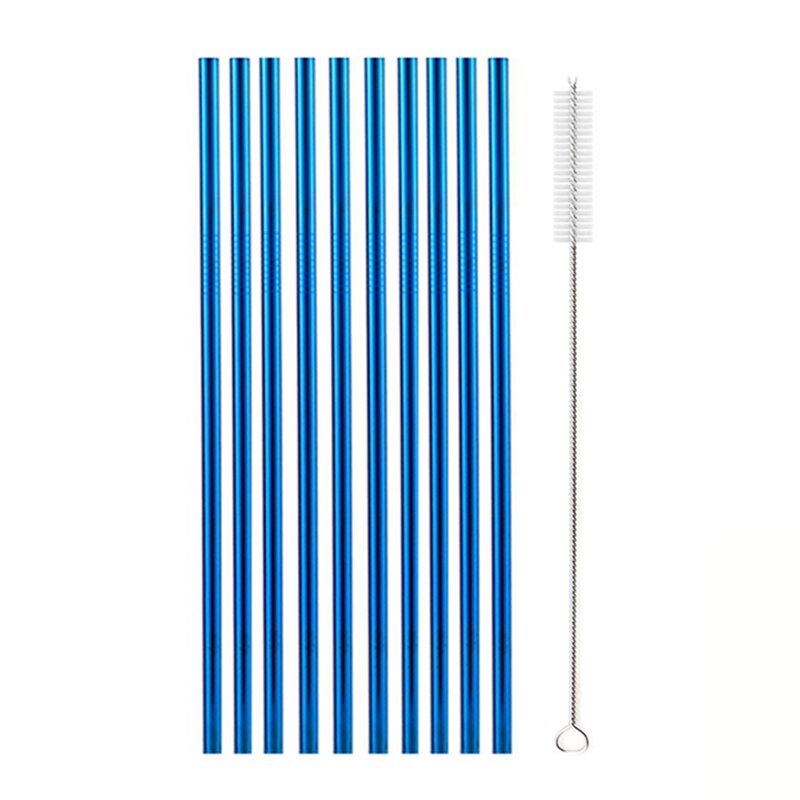 10 Reusable Stainless Steel Drinking Straws Kitchen Essentials