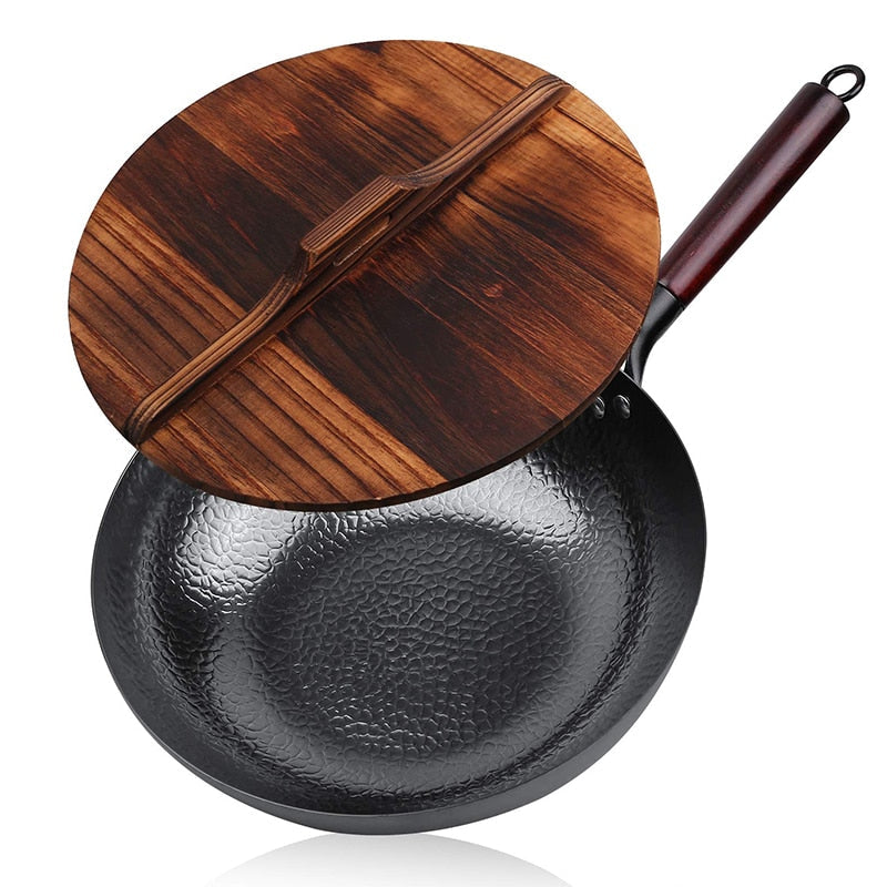 12.5" Carbon Steel Wok Kitchen Essentials