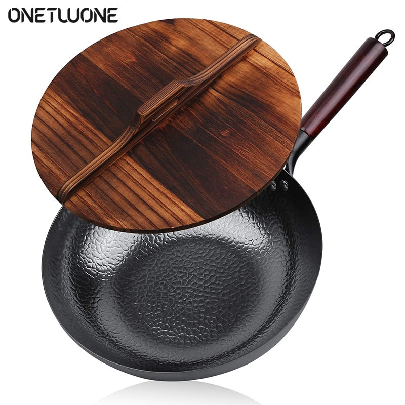 12.5" Carbon Steel Wok Kitchen Essentials