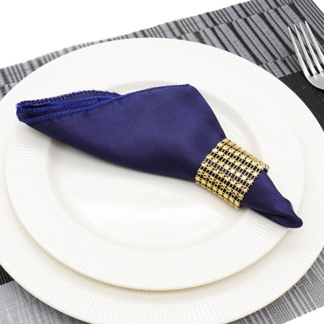 12pcs Satin Dinner Napkins Kitchen Essentials