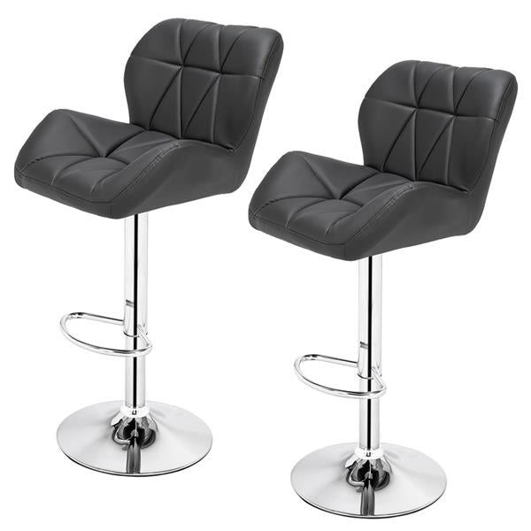 2pcs SSJ-275 Oblique Checks Bar Stool Grey hello-826