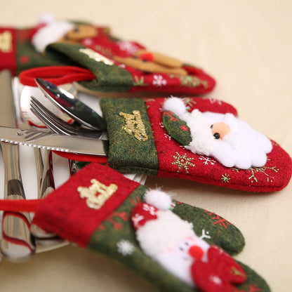 4Pcs/Lot Christmas Cutlery Pockets Kitchen Essentials