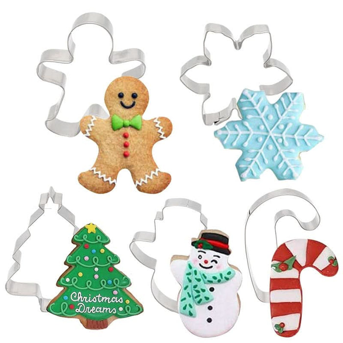 5Pcs/set DIY Baking - Xmas Cake Molds Kitchen Essentials