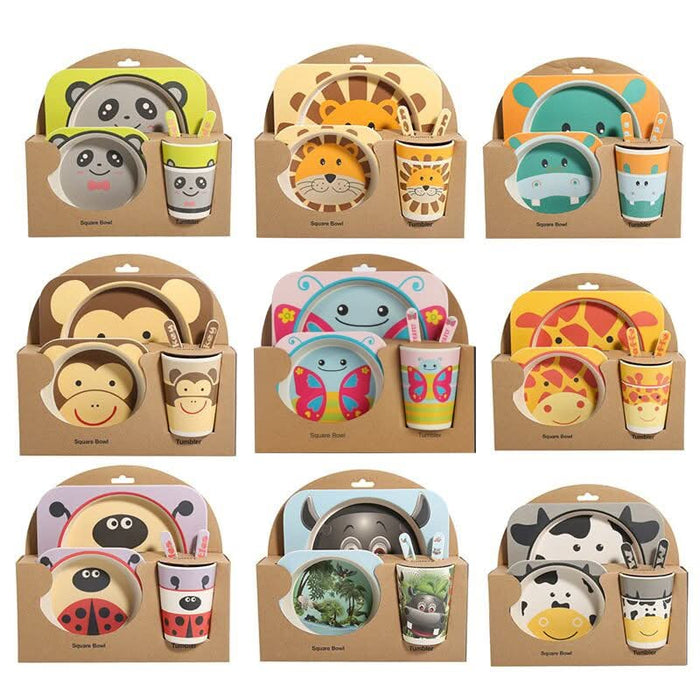 5pcs/set Baby Bamboo Tableware eprolo