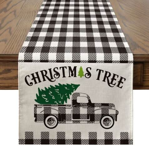 Christmas Tree Table Runner Kitchen Essentials