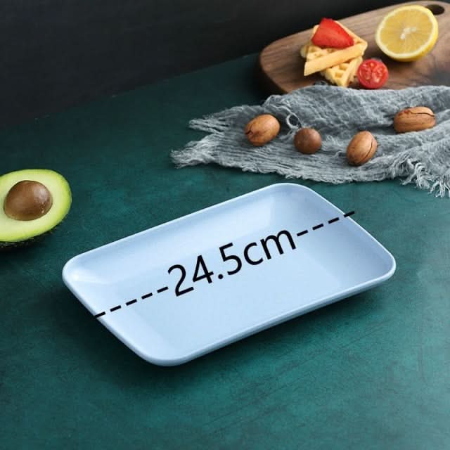Creative Wheat Straw Rectangular Dessert or Sushi Plate Kitchen Essentials