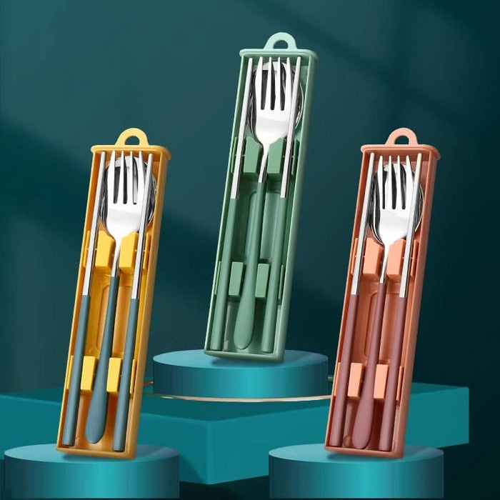 Dinnerware Set Flatware Stainless Steel Portable Cutlery Sets Kitchen Essentials