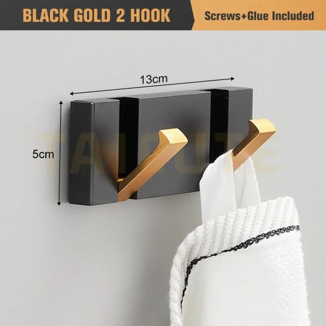 Folding Towel Hanger for Kitchen in Black and Gold Kitchen Essentials