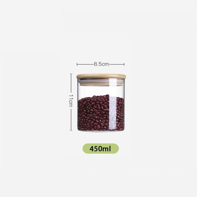 Glass Food Storage Jar With Bamboo Lid eprolo