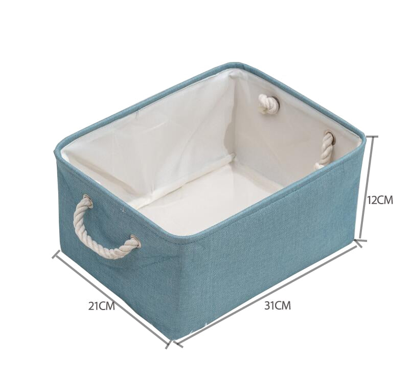 Cotton Linen Folding Storage Baskets Kitchen Essentials