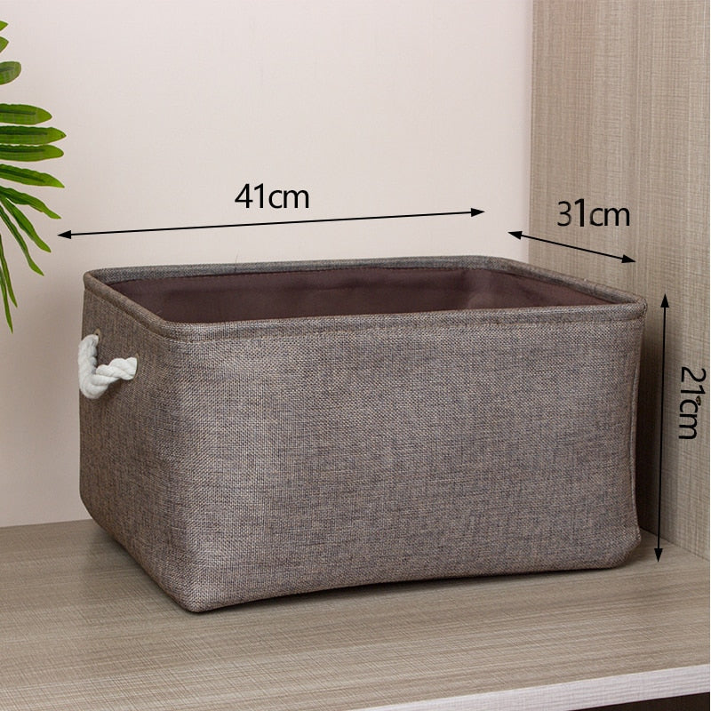 Cotton Linen Folding Storage Baskets Kitchen Essentials