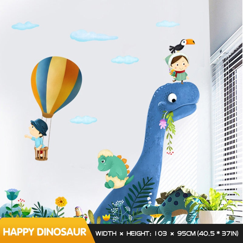 Creative Cartoon Dinosaur Wall Sticker Kitchen Essentials