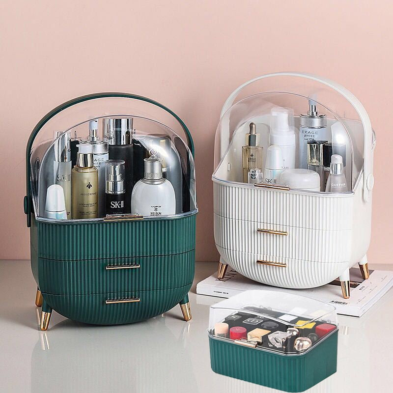 Scandi Style Makeup & Jewellery Organiser - Cosmetic Storage Box Kitchen Essentials