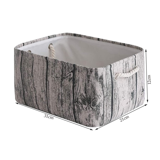 Cotton Linen Folding Storage Baskets Kitchen Essentials