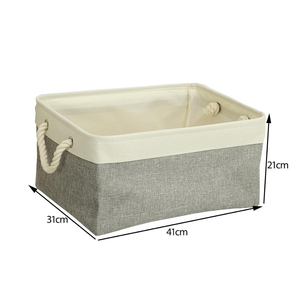 Cotton Linen Folding Storage Baskets Kitchen Essentials