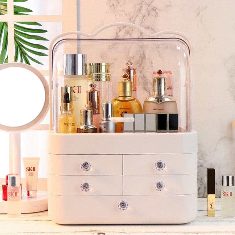 Scandi Style Makeup & Jewellery Organiser - Cosmetic Storage Box Kitchen Essentials