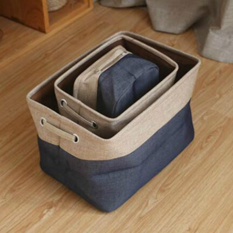 Nordic Linen Storage Baskets Kitchen Essentials