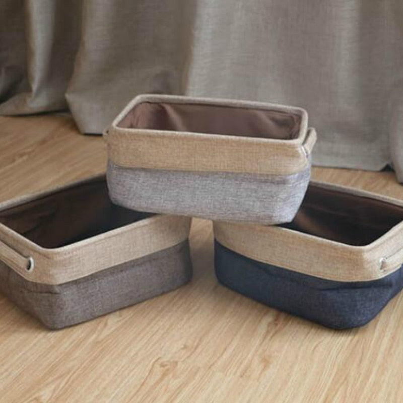 Nordic Linen Storage Baskets Kitchen Essentials