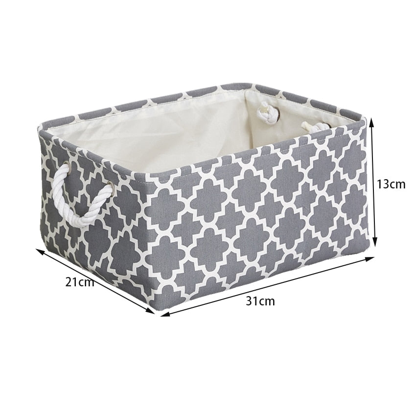 Cotton Linen Folding Storage Baskets Kitchen Essentials
