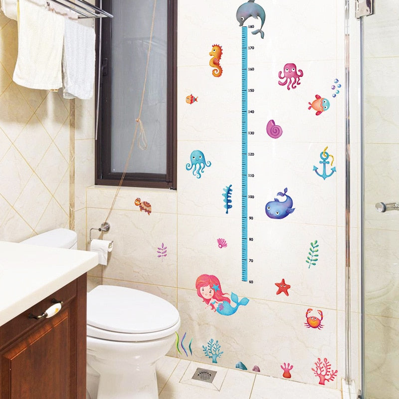 Space Rocket & Height Chart Wall Sticker Kitchen Essentials