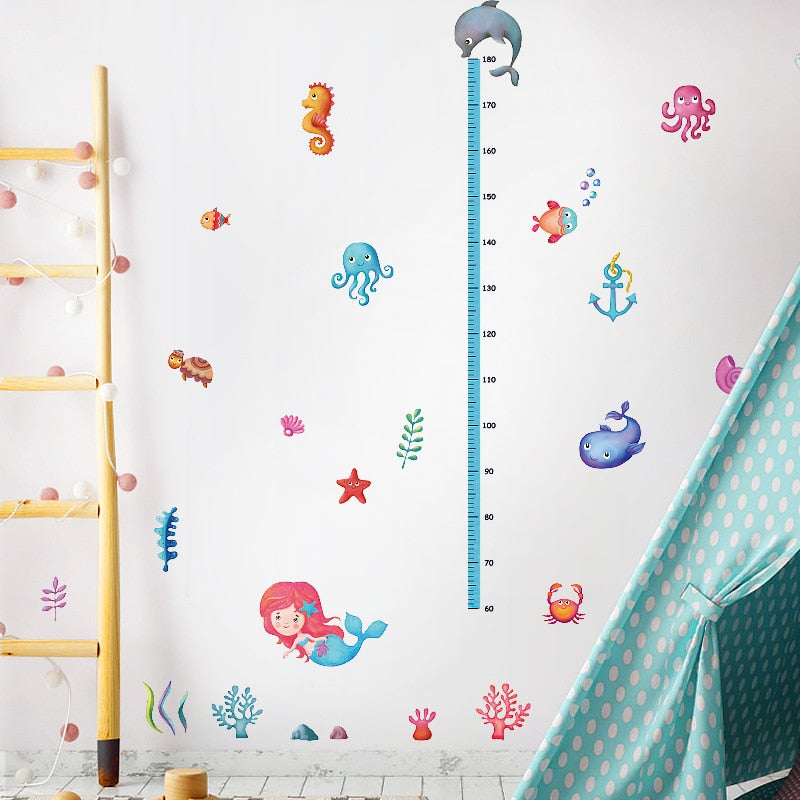 Space Rocket & Height Chart Wall Sticker Kitchen Essentials