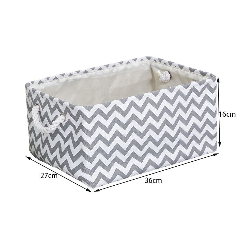 Cotton Linen Folding Storage Baskets Kitchen Essentials