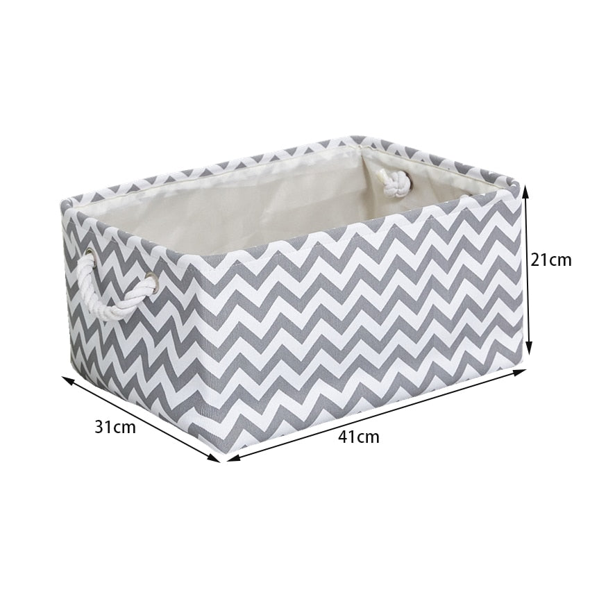 Cotton Linen Folding Storage Baskets Kitchen Essentials