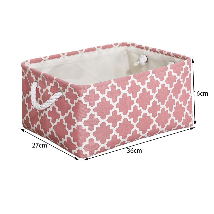 Cotton Linen Folding Storage Baskets Kitchen Essentials