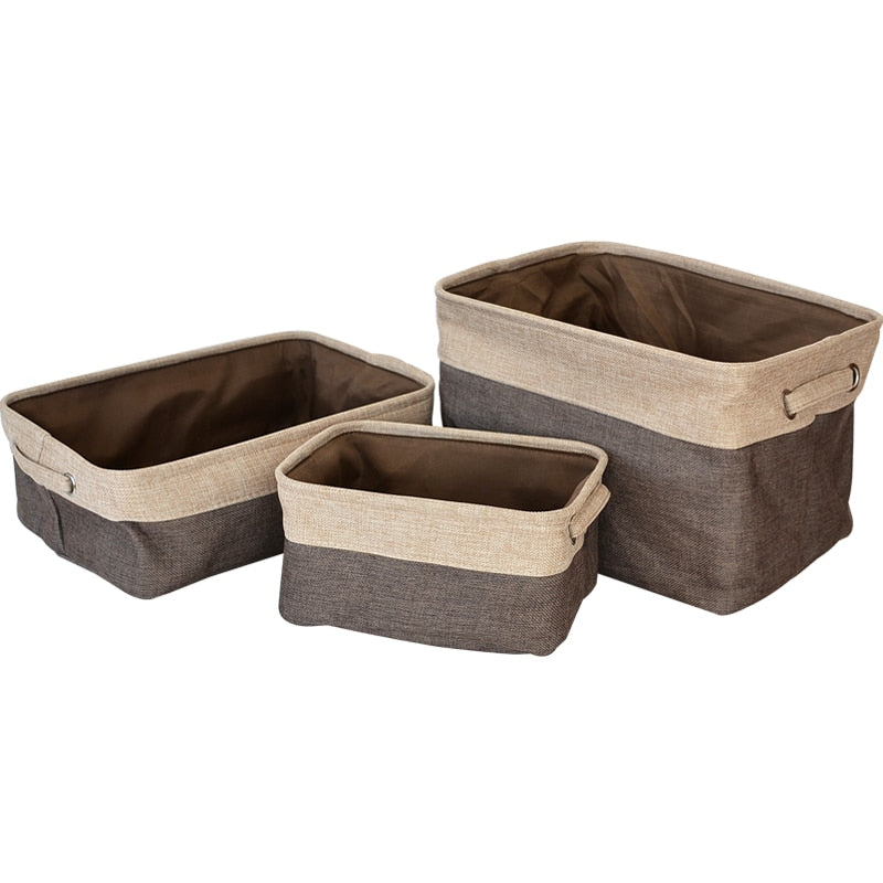 Nordic Linen Storage Baskets Kitchen Essentials