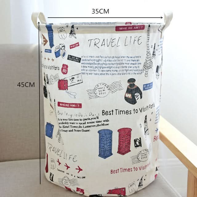 Large Cartoon Animal Folding Laundry Basket Kitchen Essentials