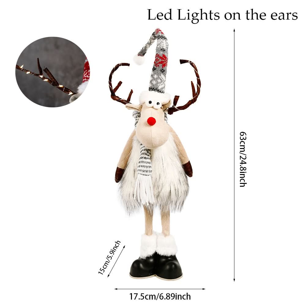 Large Standing Christmas Elk (with Lights) & Xmas Reindeer Doll Kitchen Essentials