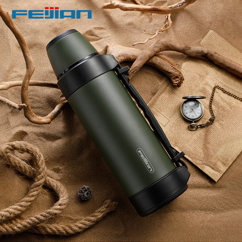 Military Travel Thermos Flask Kitchen Essentials