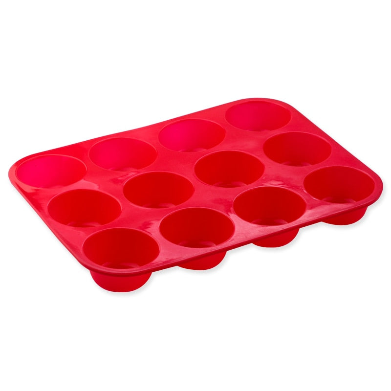 Mini Muffin 12 Holes Silicone Round Mold Kitchen Essentials