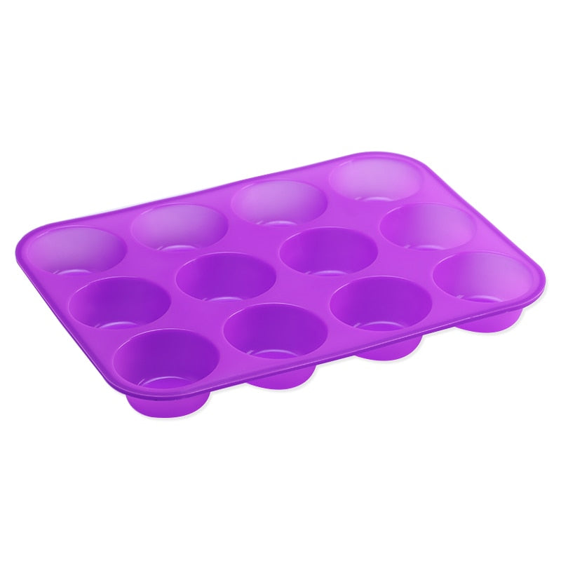 Mini Muffin 12 Holes Silicone Round Mold Kitchen Essentials