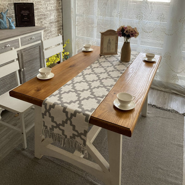 Cotton Linen Table Runner Buffalo Plaid Woven Kitchen Kitchen Essentials