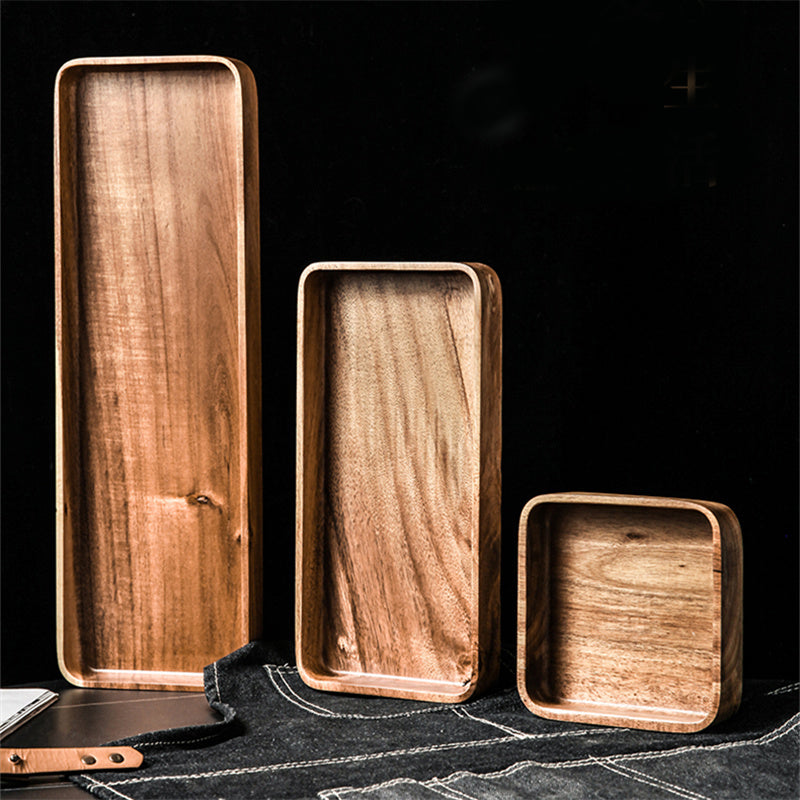 Rectangular Tableware Tray Wooden Western Dinner Plate eprolo