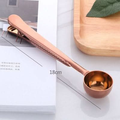 Two-In-One Stainless Steel Coffee Spoon Sealing Clip Kitchen Essentials