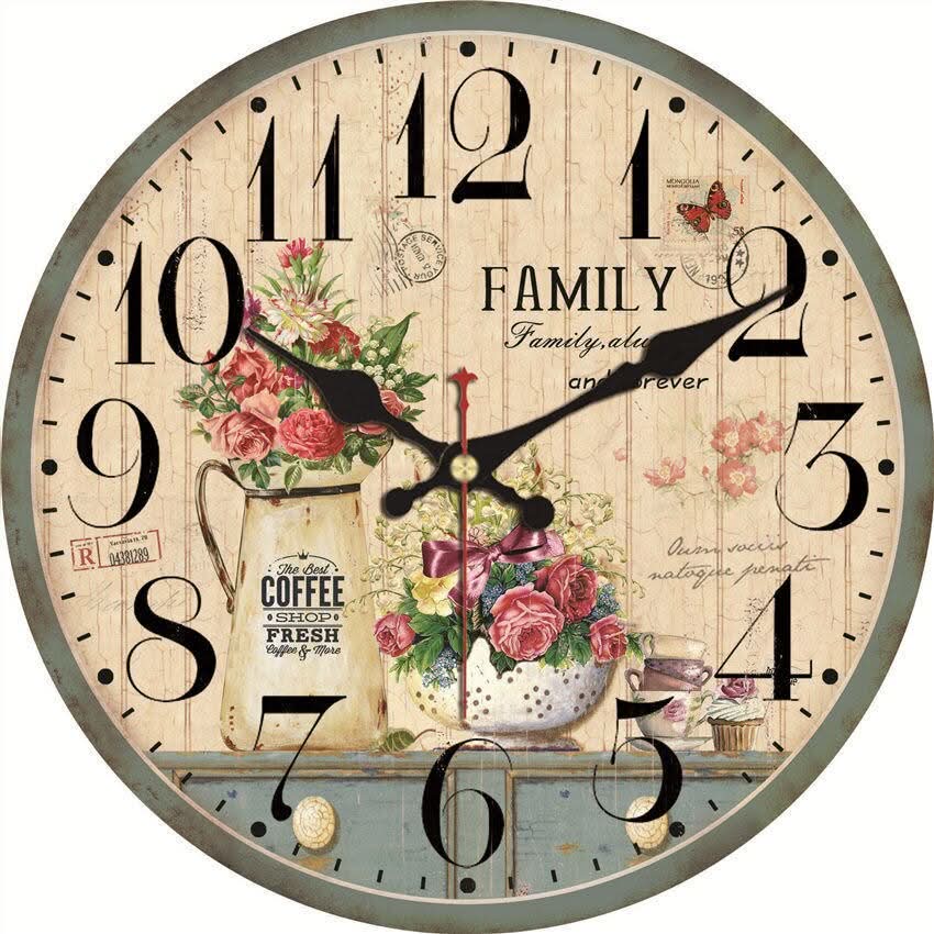 Vintage Inspired Wall Clock Kitchen Essentials