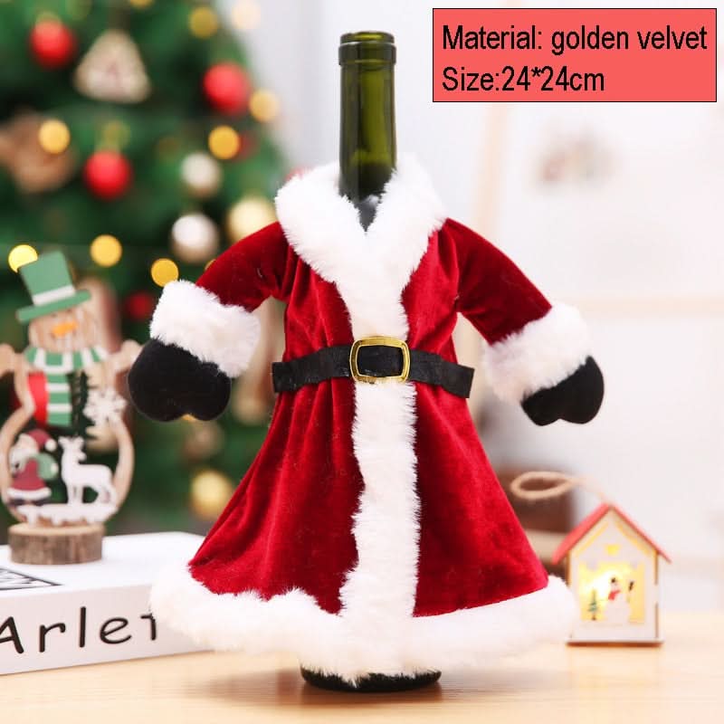 Xmas Velvet Wine Bottle Cover Kitchen Essentials